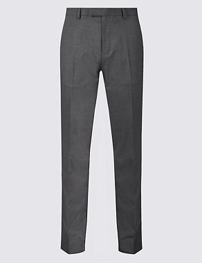 Textured Modern Slim Fit Trousers Image 2 of 4