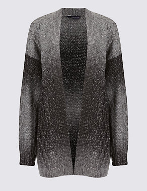 Textured Ombre Longline Cardigan Image 2 of 5