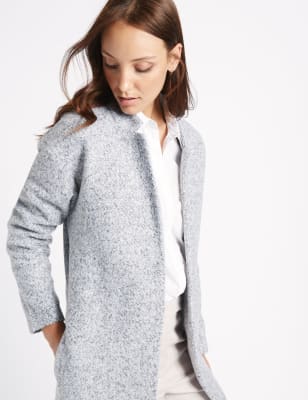 Lightweight textured 2025 open front coat