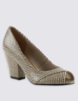 Peep toe outlet court shoes