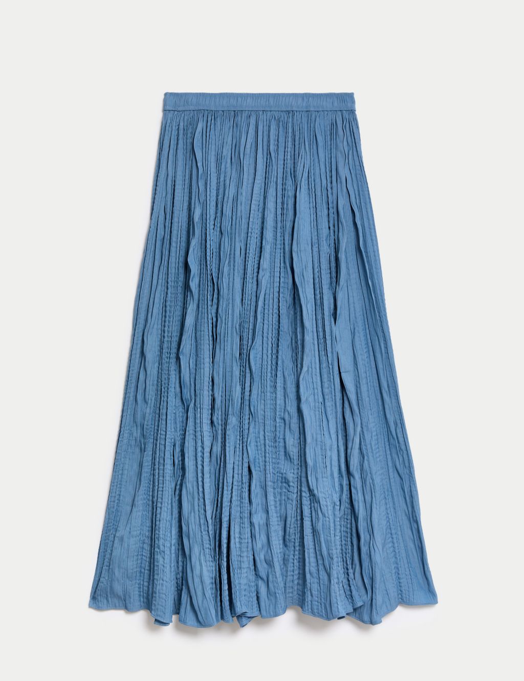 Textured Pleated Maxi Slip Skirt 1 of 5