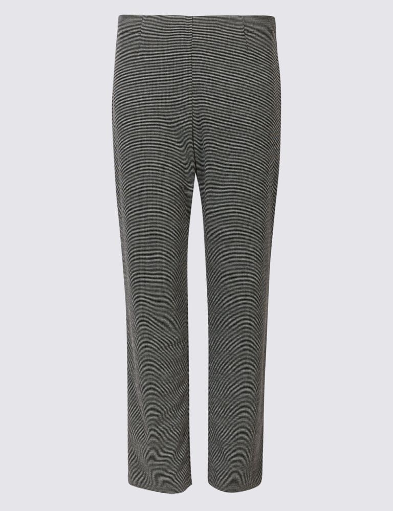 Textured Ponte Straight Leg Trousers 2 of 6