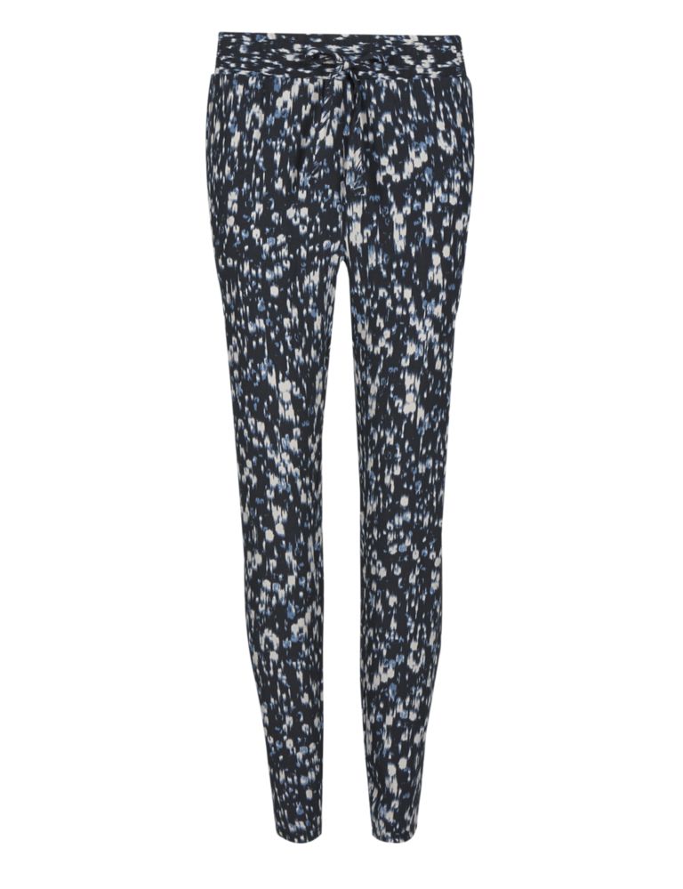 Textured Print Tapered Leg Trousers 3 of 4