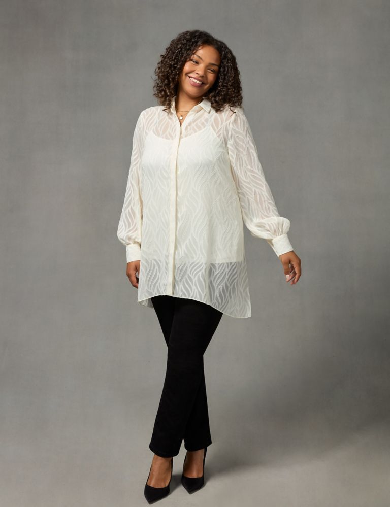 Textured Relaxed Longline Shirt 6 of 6