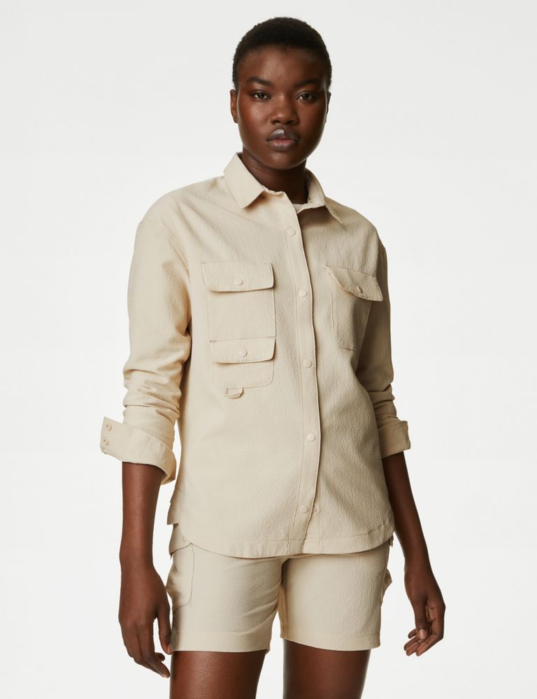 Textured Relaxed Walking Longline Shirt 4 of 6