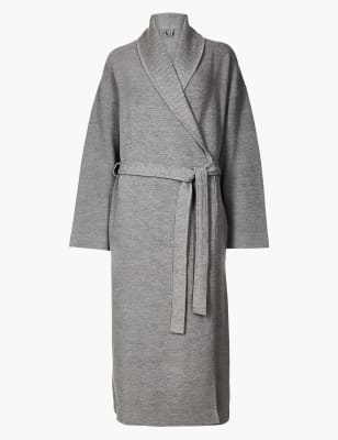 grey waffle dressing gown