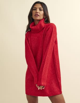 Womens red best sale jumper dress