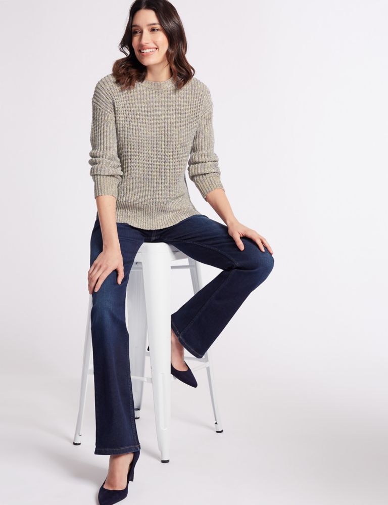 Textured Round Neck Long Sleeve Jumper 3 of 4