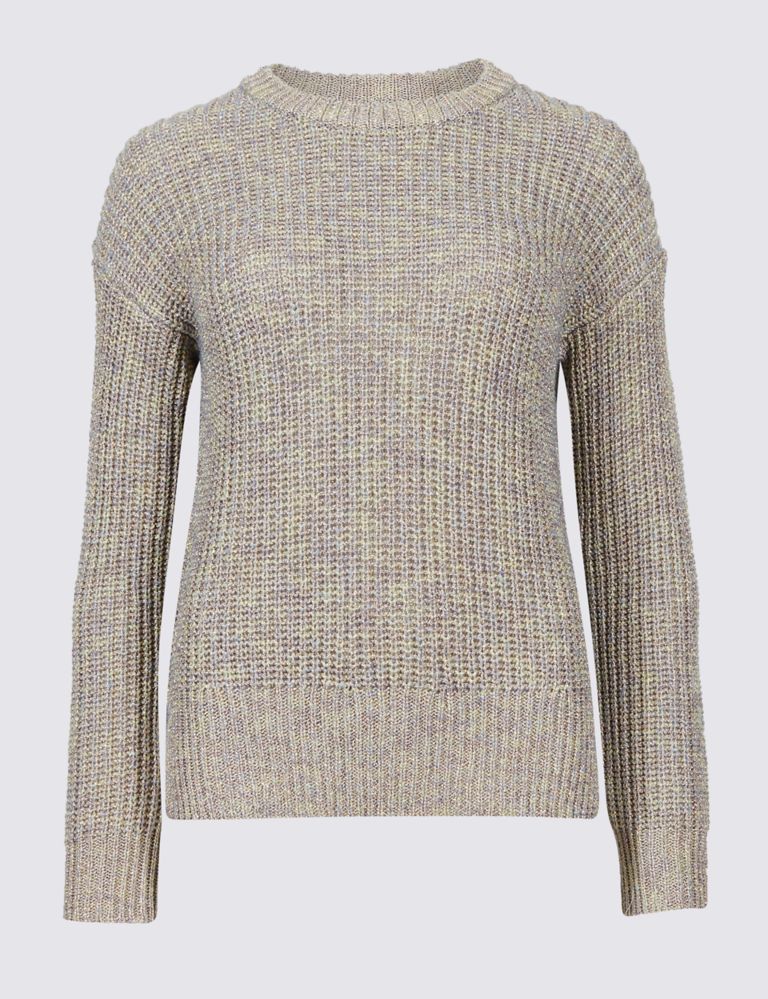 Textured Round Neck Long Sleeve Jumper 2 of 4