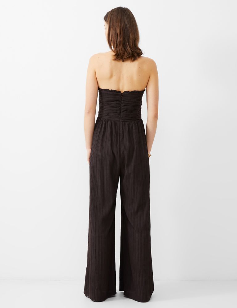 Textured Ruched Waisted Wide Leg Jumpsuit 3 of 4