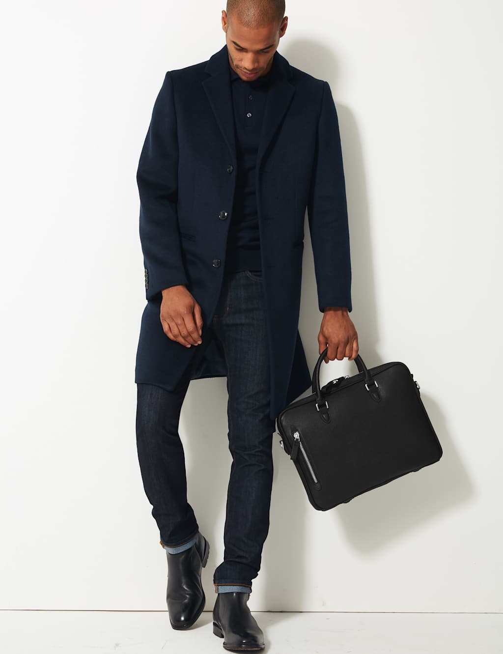 Textured Saffiano Slim Briefcase 1 of 7