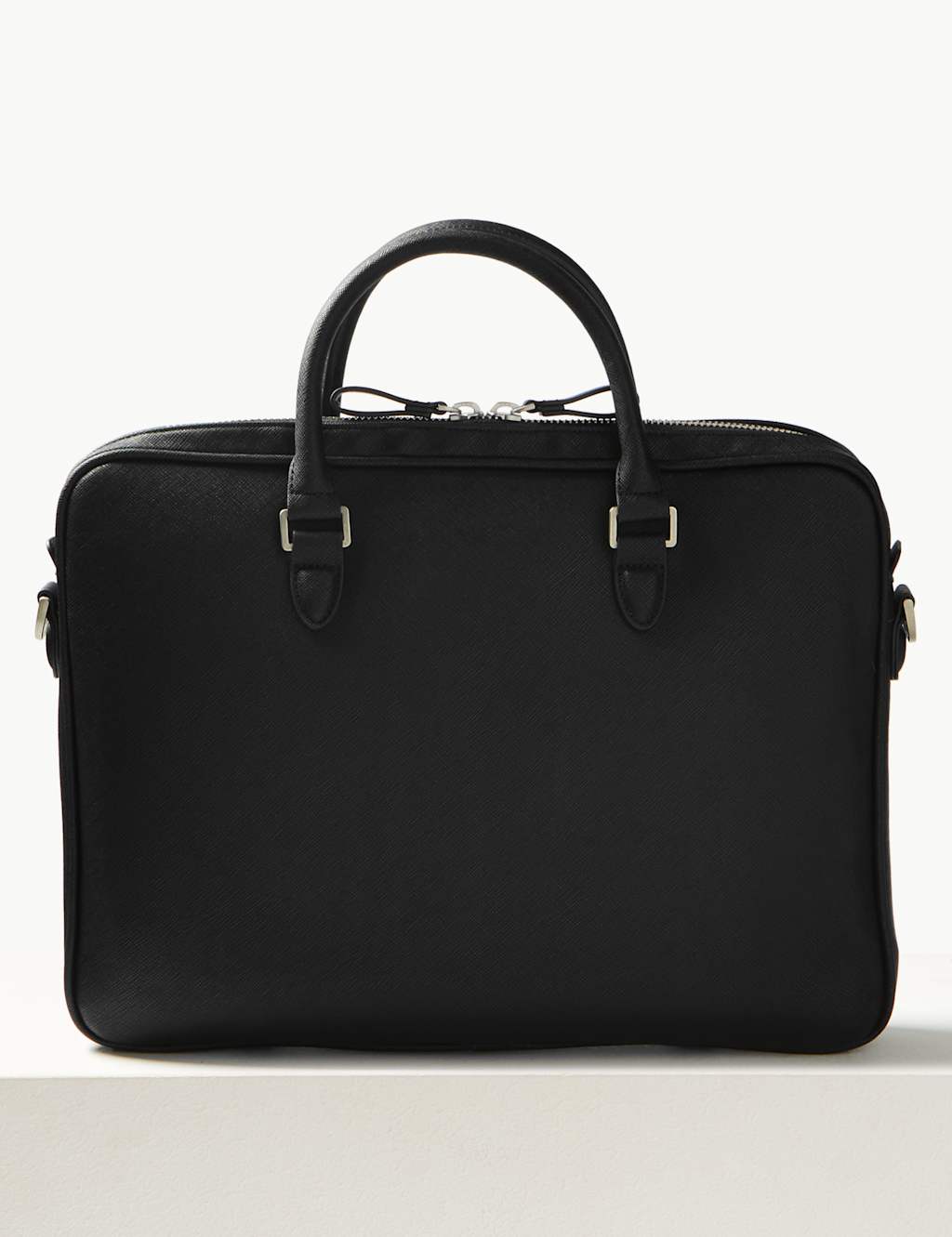 Textured Saffiano Slim Briefcase 4 of 7
