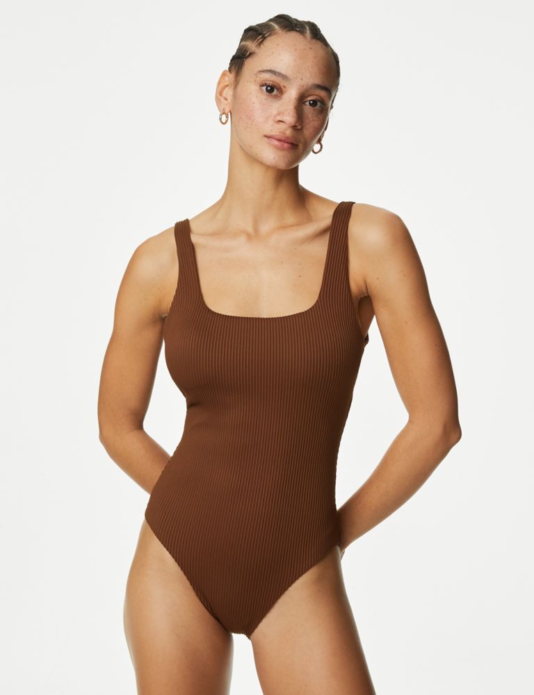 Textured Scoop Neck Swimsuit 4 of 5