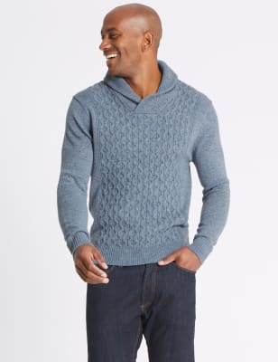 Mens shawl neck on sale jumpers