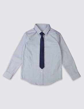 Textured Shirt with Tie (3-14 Years) Image 2 of 4