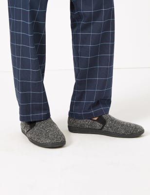 m&s grey slippers