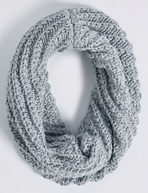 Textured Snood Scarf Image 2 of 3