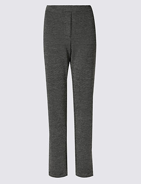 Textured Straight Leg Trousers Image 2 of 5