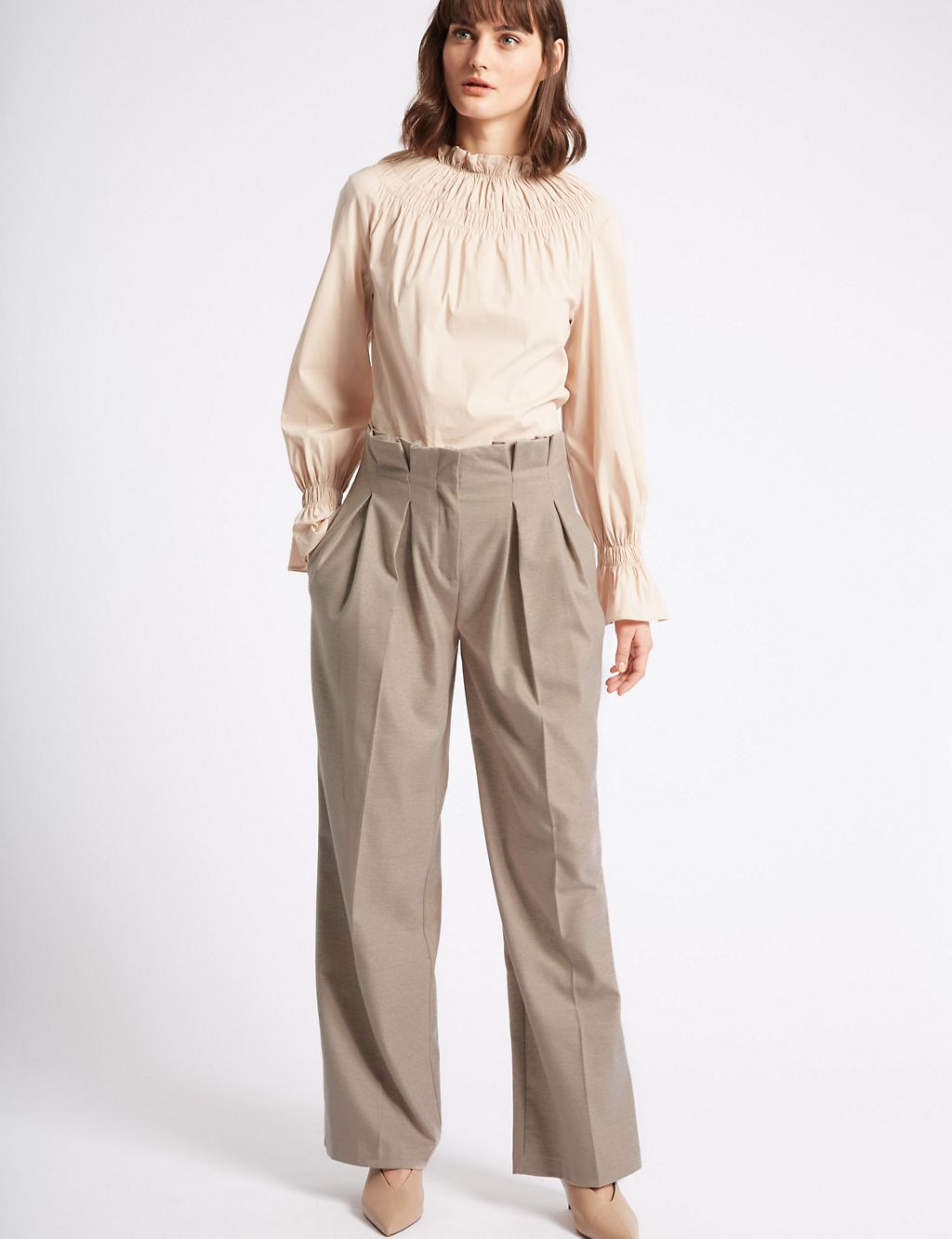 Textured Straight Leg Trousers 2 of 6