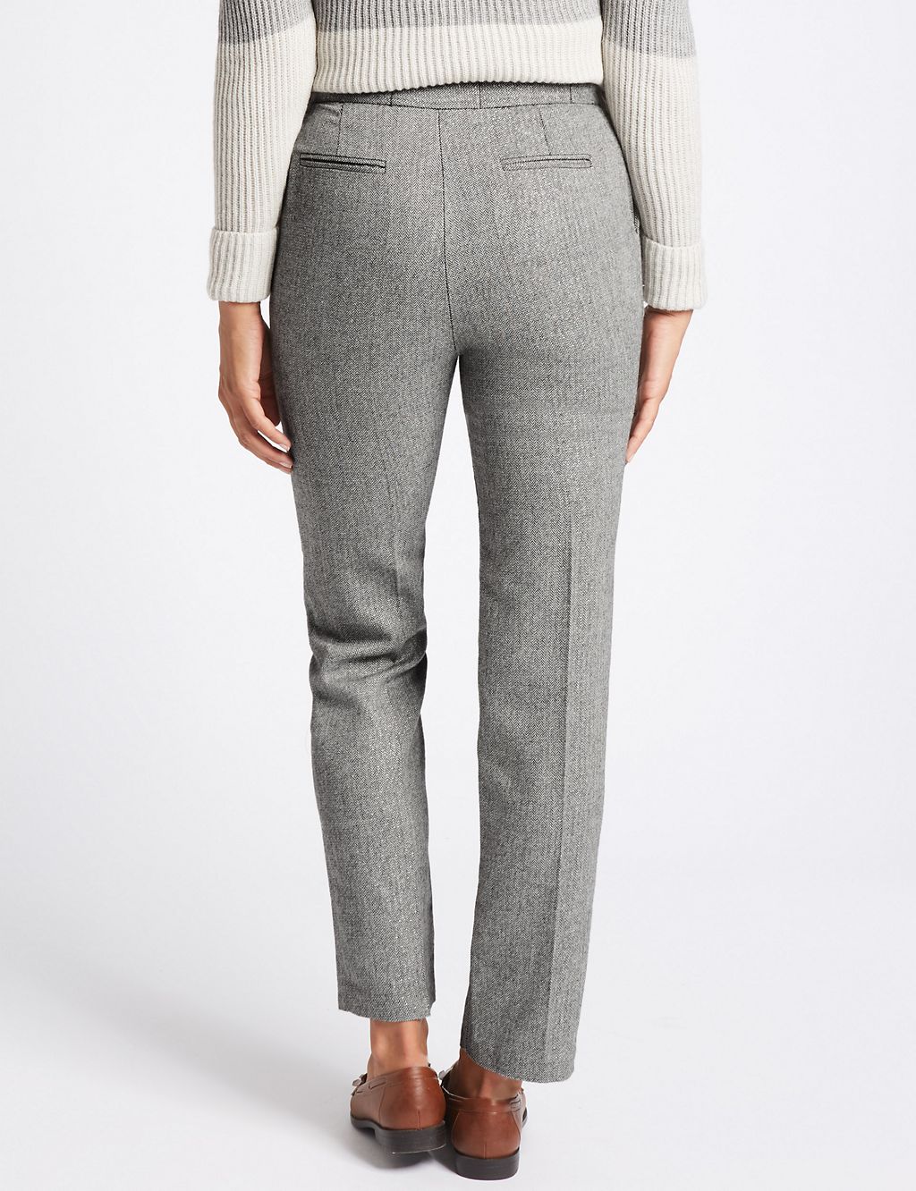 Textured Straight Leg Trousers 4 of 6