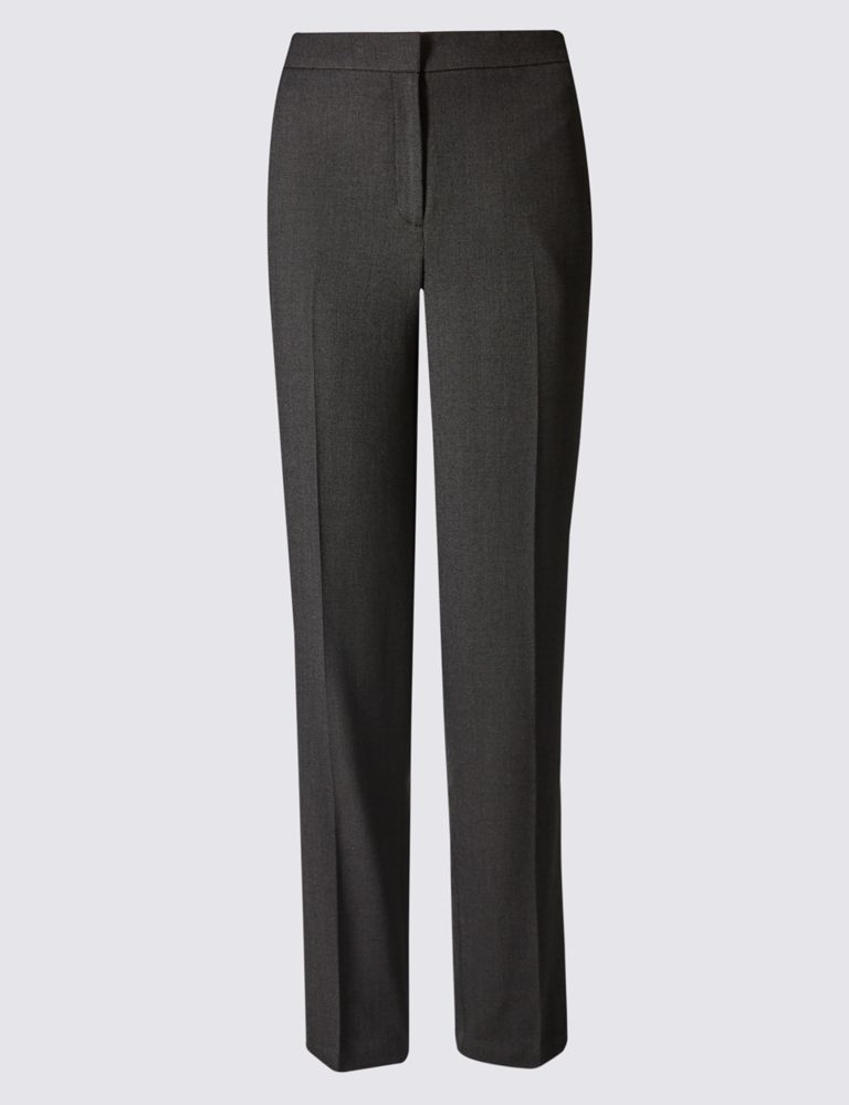 Textured Straight Leg Trousers 2 of 6