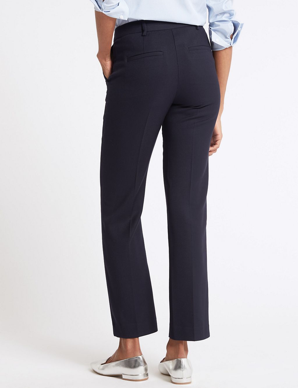 Textured Straight Leg Trousers 8 of 8