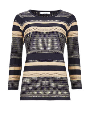Textured Striped Jumper Image 2 of 4