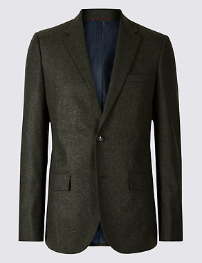 Textured Tailored Fit Jacket Image 2 of 8