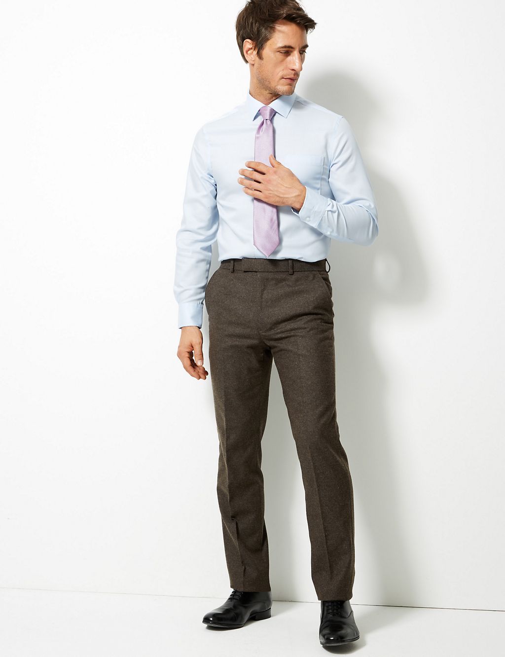 Textured Tailored Fit Trousers 3 of 6