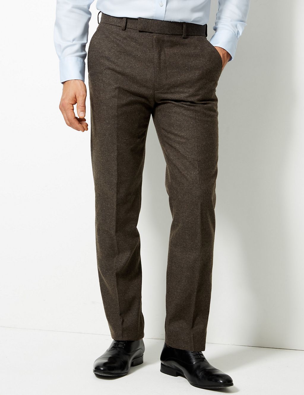 Textured Tailored Fit Trousers 2 of 6