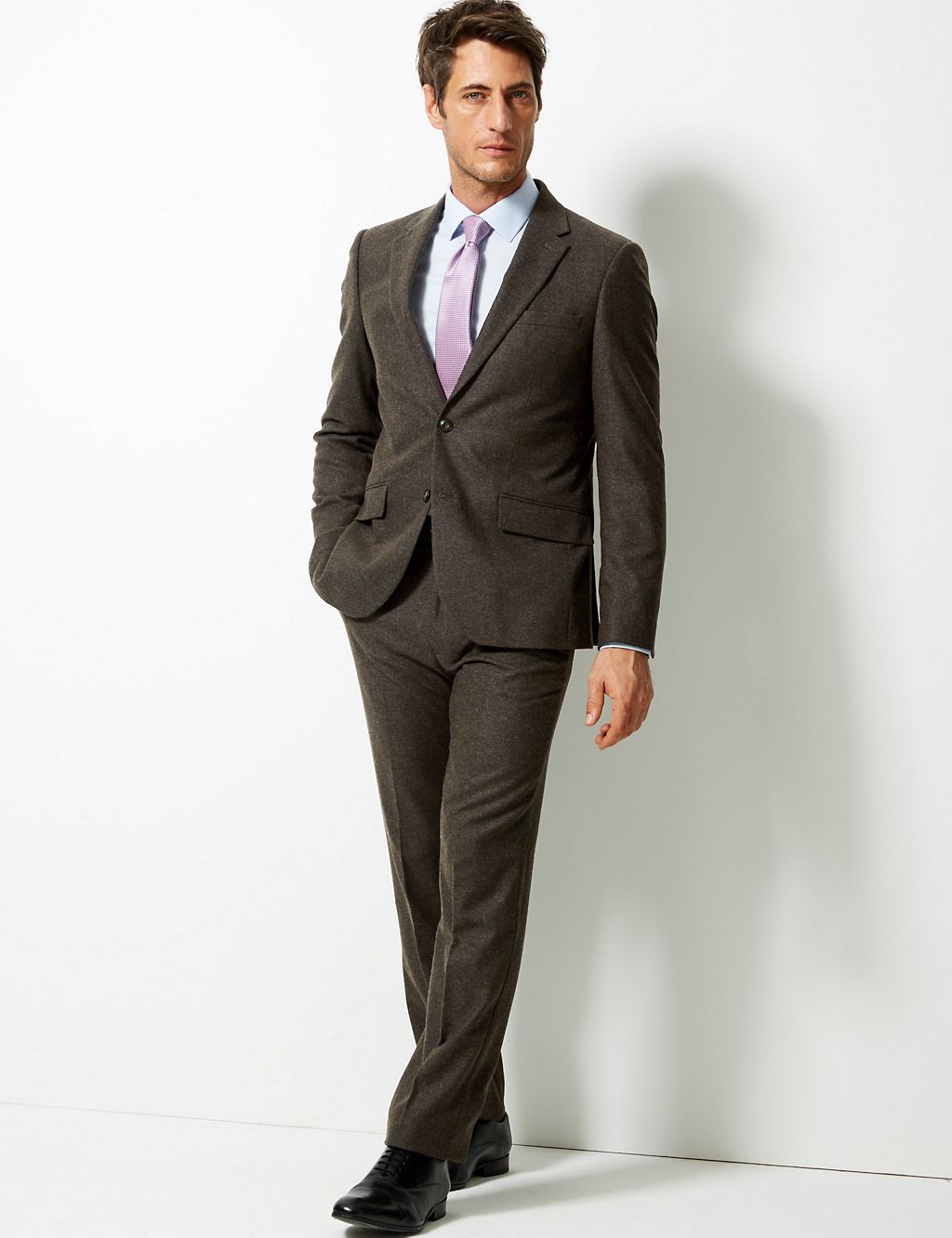 Textured Tailored Fit Trousers 5 of 6
