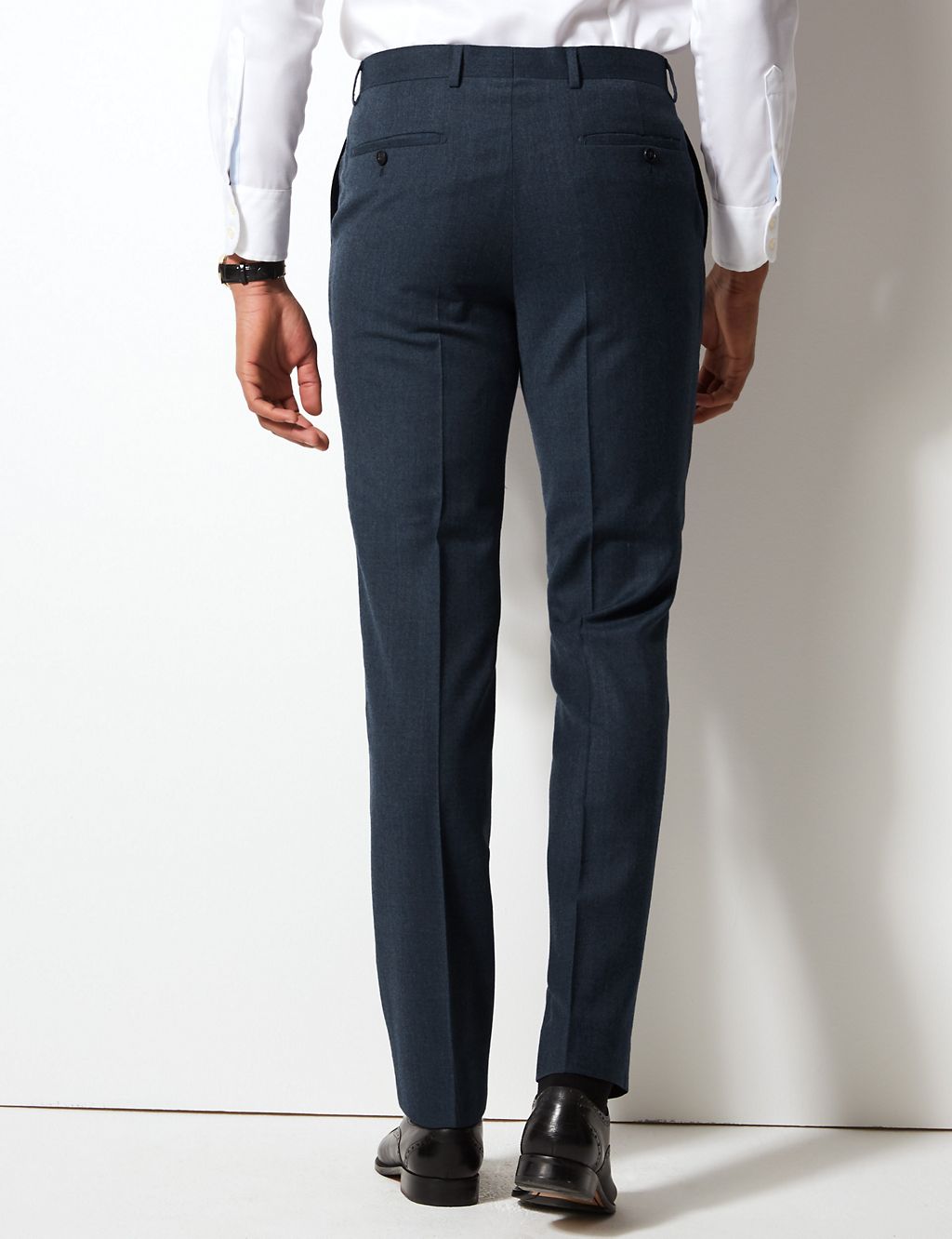 Textured Tailored Fit Wool Trousers 4 of 6