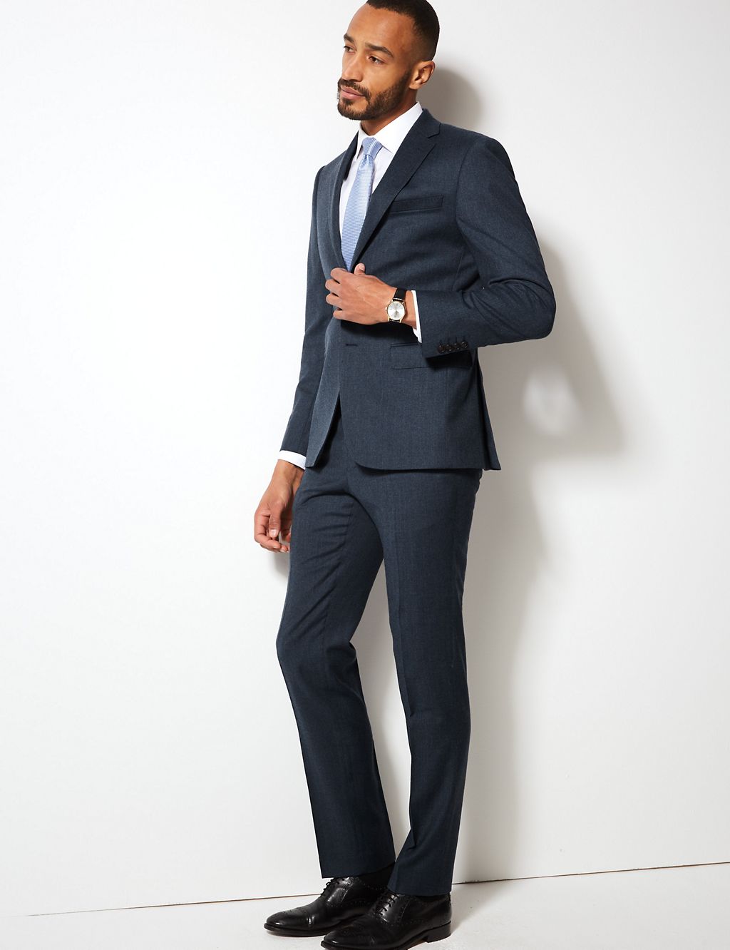 Textured Tailored Fit Wool Trousers 5 of 6