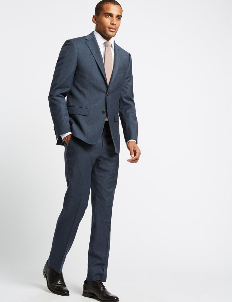 Textured Tailored Fit Wool Trousers 6 of 6