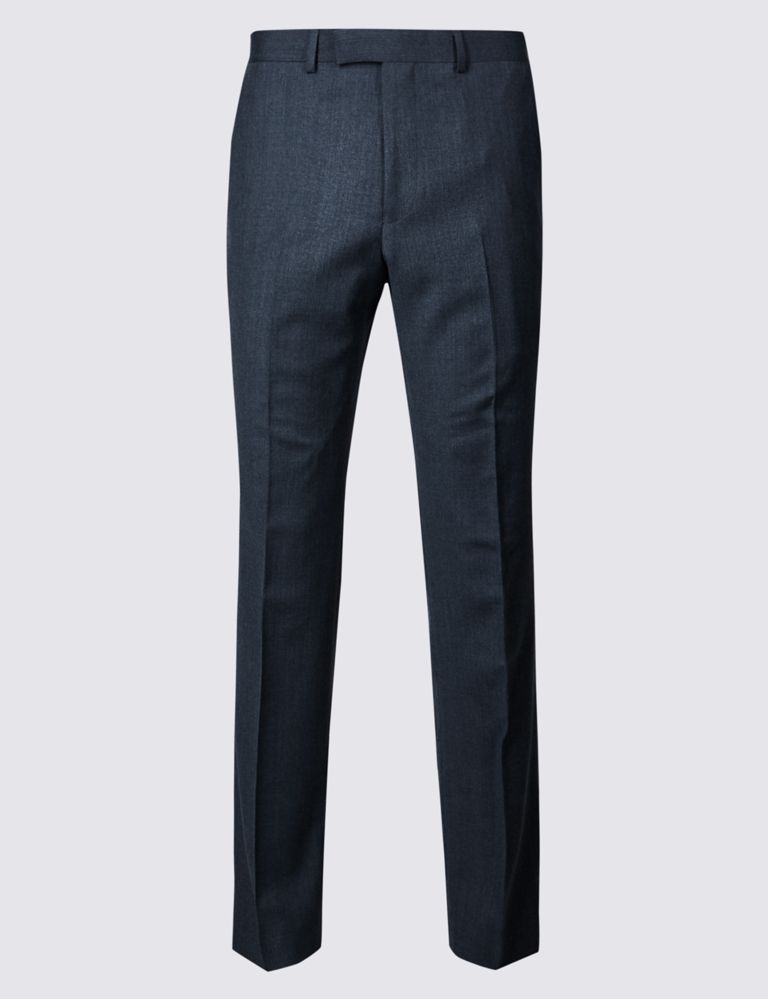 Textured Tailored Fit Wool Trousers 2 of 6