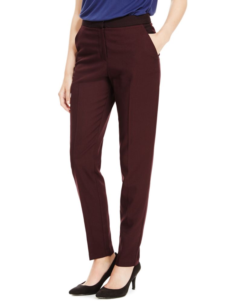 Textured Tapered Leg Trousers 1 of 5