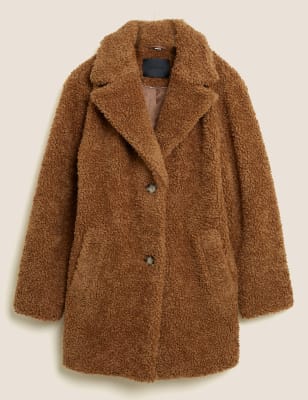 M and s store teddy coat