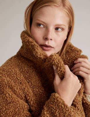 Teddy coat marks and spencer sale