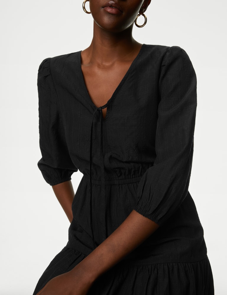 M&s black midi dress store