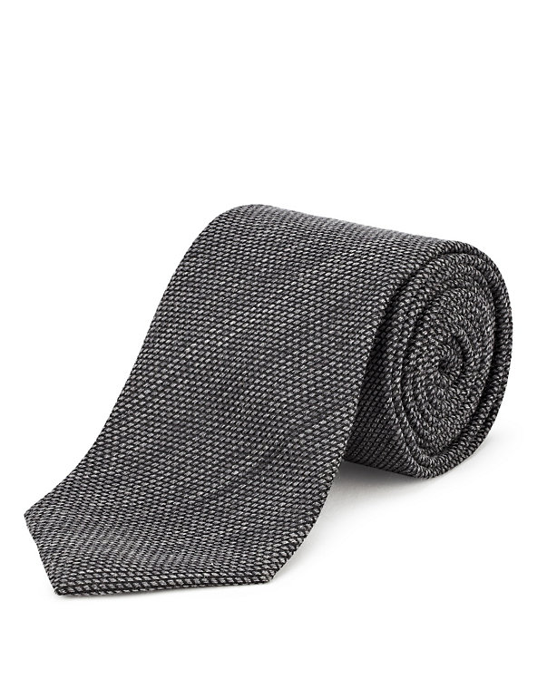 Textured Tie with Wool Image 1 of 2