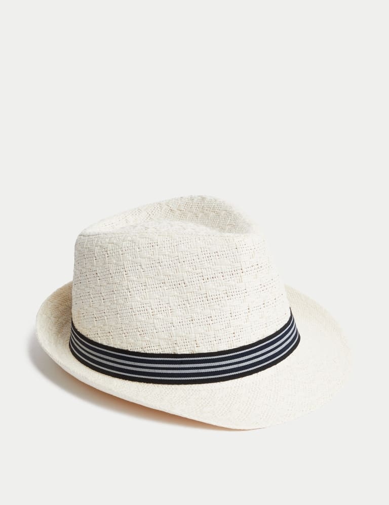 M & s panama hat top