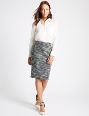 m&s grey skirt