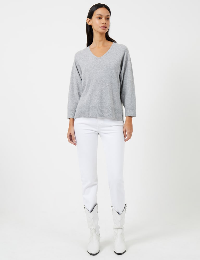 Ribbed V-Neck Relaxed Jumper, Finery London