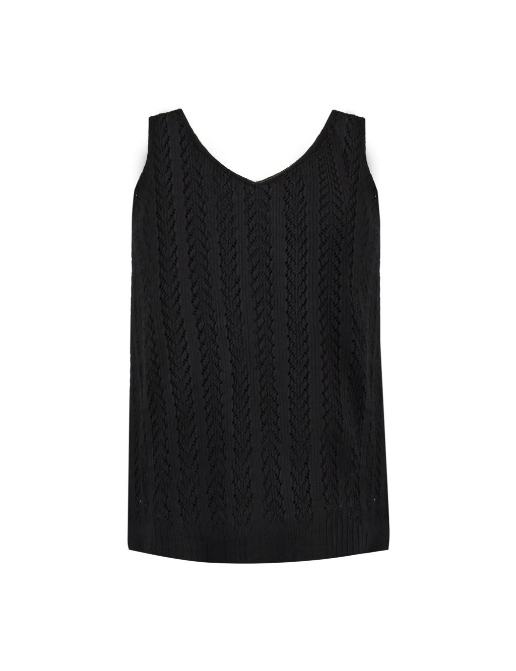 Textured V-Neck Relaxed Vest Top | Live Unlimited London | M&S