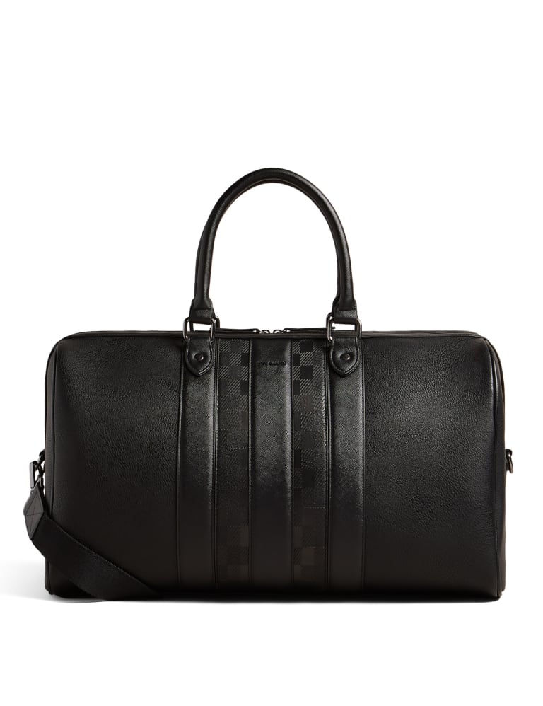 Louis Vuitton Shiny Pebbled Leather Duffle Bag Black