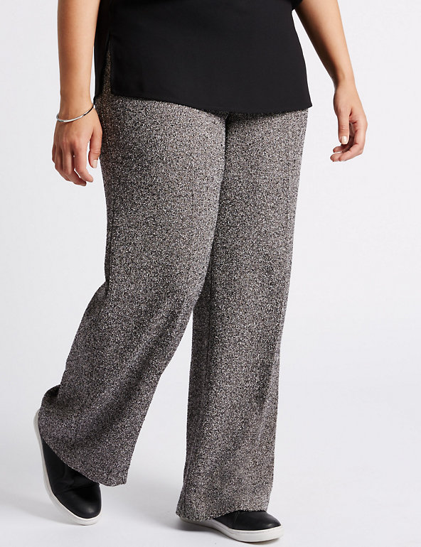 Textured Wide Leg Trousers Image 1 of 2