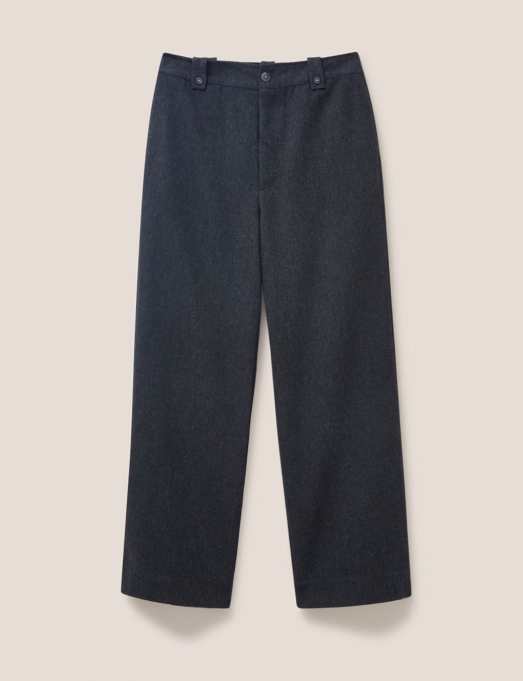 Textured Wide Leg Trousers with Wool 1 of 6