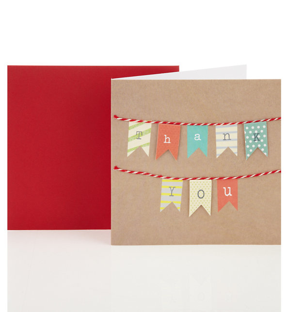 Thank You Bunting Greetings Card Image 1 of 1