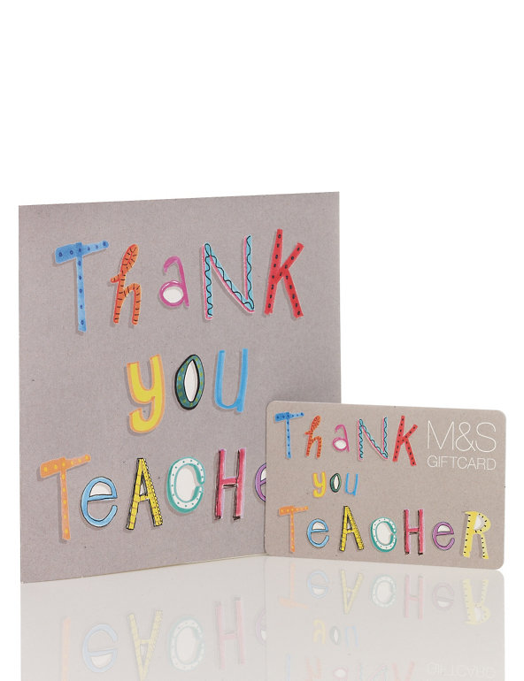 Thank You Teacher Gift Card Image 1 of 2