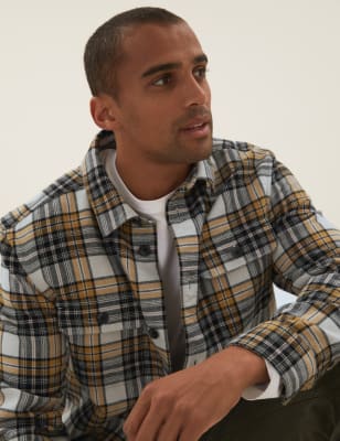 apc john checked overshirt